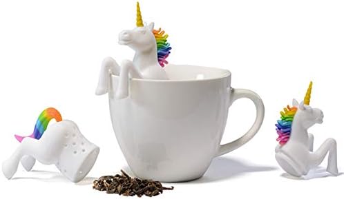 Hary Unicorn Tea Infuser 1 Pcs Reusable Loose Leaf Tea Strainer Funny Animal Shaped Tea Filter for Tea Drinkers for Unicorn Lovers Party Favors Silicone BPA Free Eco-friendly Material