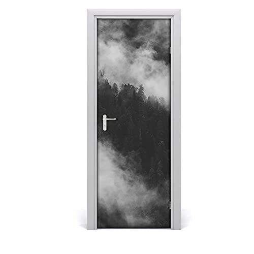Papier peint pour porte forêt brumeuse pour créer un salon zen - 2