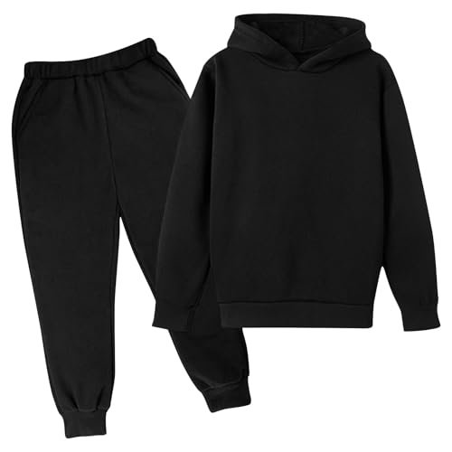 Girls Boys Sweatsuits 2 Piece Set Fashion Hoodie Sweatshirt and Jogger Sweatpants Tracksuit with Pockets