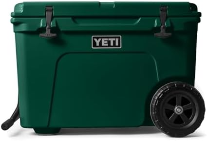 YETI Tundra Haul Portable Wheeled Cooler, Black Forest Green
