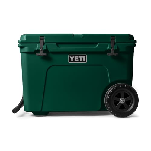 YETI Tundra Haul Portable Wheeled Cooler, Black Forest Green