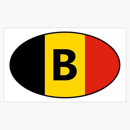 Belgium Oval Country Code Sticker