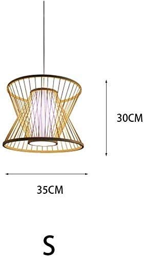 Lámpara de mimbre estilo japonés para comedor de hotel y hogar 8