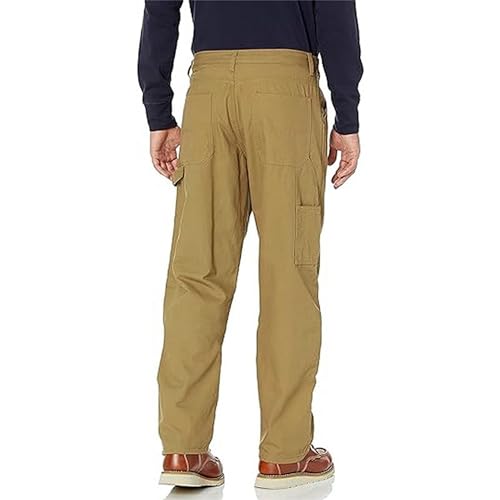Men's Lined Carpenter Jean Men's Tough Comfort Regular Pants Lightweight Multi-Pocket Washed Pants4