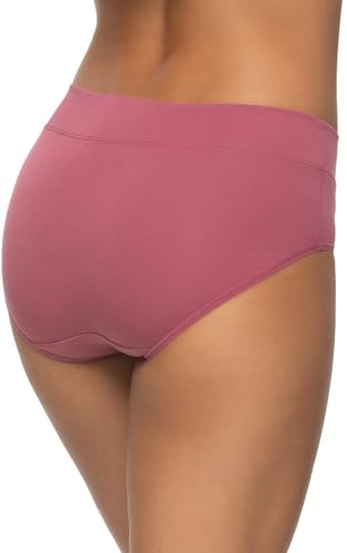 Image of Felina Womens 5 Pack Pima Cotton Wide Waistband Hipster