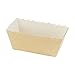 Pastry Chef's Boutique Easy Bake Paper Mini Loaf Cake Pans - Small Rectangle Loaf 3 1/8'' x 1 9/16''x 1 5/8''- Beige - 25pcs