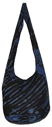 Image of TIE DYE Bohemian Hipster Hobo Boho Hippie Crossbody Bag Purse Black Tone 39 inch