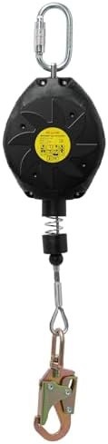 DIJJIG 20FT Self Retracting Lifeline SRL– No-Tangle Steel Cable, ...