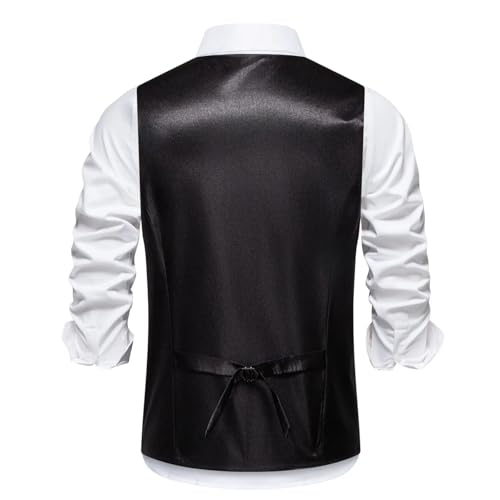 Men's V-Neck Suit Vest Sequin Decoration Wedding Party Stage Performance Vest2