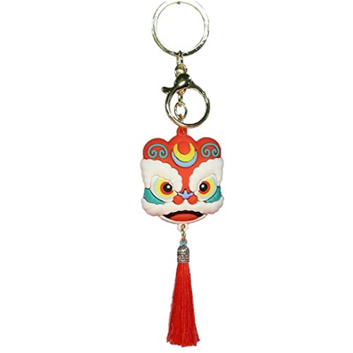 Hrippy Animal de Bande dessinée Porte-clés Mignon Chinois Danse Traditionnelle Voiture Sac à Main Pendentif Porte-clés pour Femmes Hommes Cadeau Cover