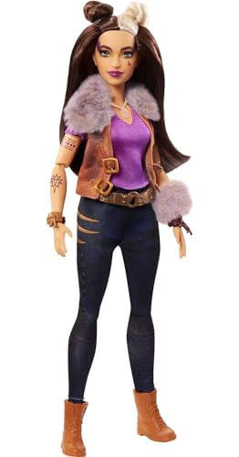 Mattel GPV04 Disney Zombies 2, Wynter Barkowitz Werwolf-Puppe (~ 29,2 cm) mit Rocker-Outfit und Zubehör, 11 biegbare Gelenke, Kinder ab 5 Jahren