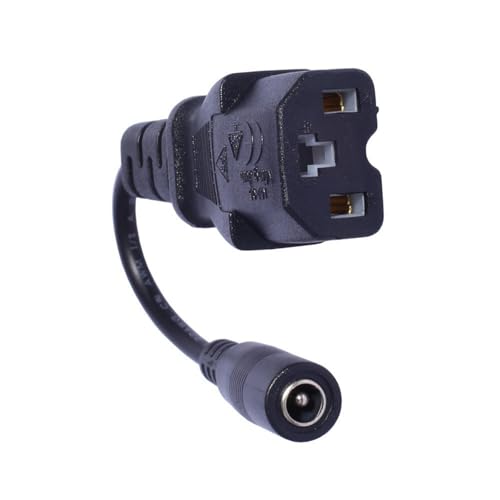 Bottone DC5521 - Cable adaptador hembra de 5,5 mm x 2,1 mm para ventilador de panel solar y luz LED DC5521 Convertir a C13 / XLR Series Cable adaptador