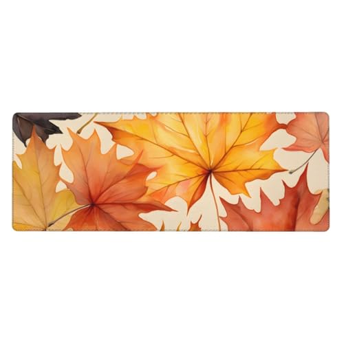 Tapis de souris d'automne érable pour un bureau de maison chaleureux