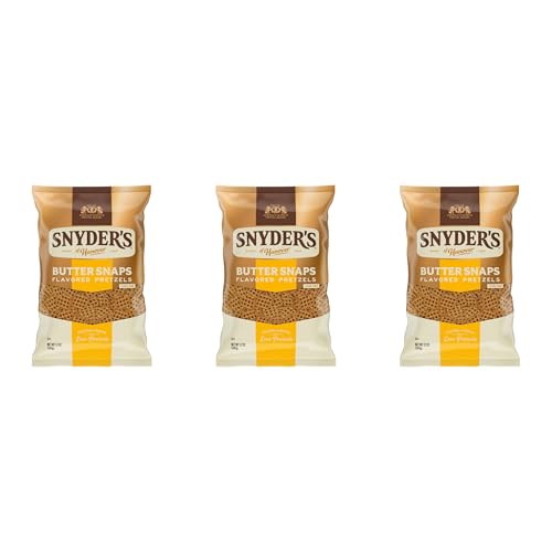 Image of Snyder's of Hanover Butter Snaps Pretzels, 12 Oz Bag, (Pack of 3)