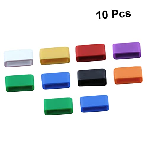 Anillos móviles jojofuny de resina negra para pulseras y conectores de sujeción 10 unidades 3