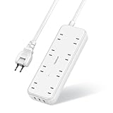 延長コード 2m 電源タップ usb テーブルタップ たこあしコンセント TESSAN 8個AC口 3USBポート タコ足配線 oa 雷ガード 一括スイッチ付き