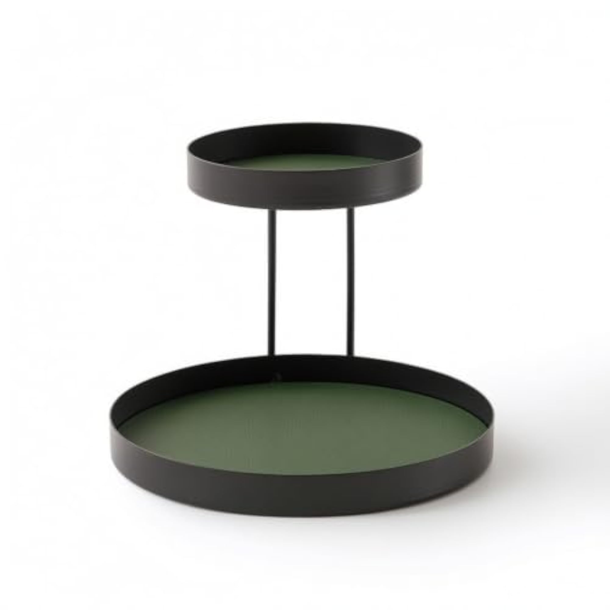 Double-Layer Two-Tier Cosmetic Organizer with Metal Frame