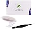 Ingrown Hair Razor Bump Brush & Stainless Steel Tweezer Set eliminates + exfoliates skin with microdermabrasion for beard neck scalp bikini leg used by professionals to achieve great skin by Luxilive