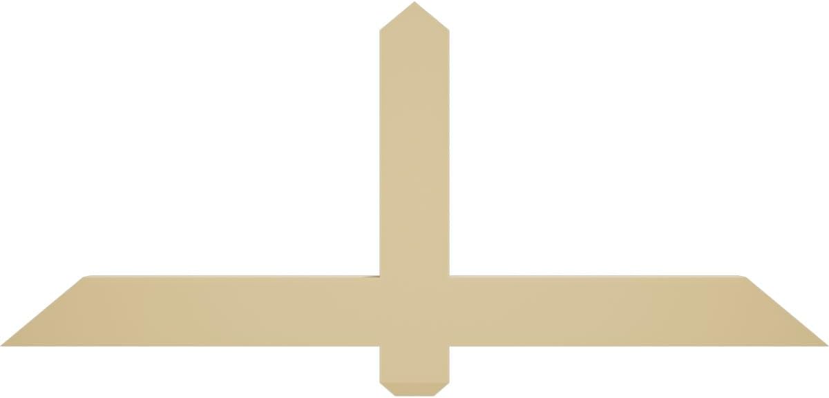 48"W x 20"H x 2"D x 4"F, 10/12 Pitch, Eugene Signature Urethane Gable Bracket, Primed Tan