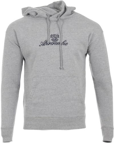 Abercrombie & Fitch Męska bluza z kapturem, szary, XXL