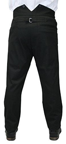 Historical Emporium Men's High Waist Callahan Trousers, Victorian Western Pants with Suspender Buttons4