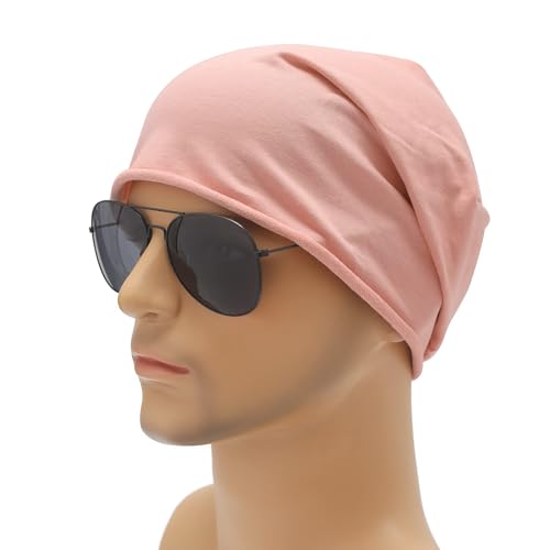 Image of ZLYC Cotton Thin Slouchy Beanie Hat for Men Women Fashion Soft Stretch Knit Skull Cap