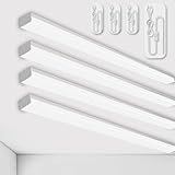 BrightFly LED Röhre 120cm 4er Pack, 33W 3610LM LED Lichtleiste, 3 Lichtfarben (3000K/4200K/6500K) Deckenleuchte, Plug & Play mit EU-Stecker, Werkstattlampe für Keller, Garage und Werkstatt, Weiß