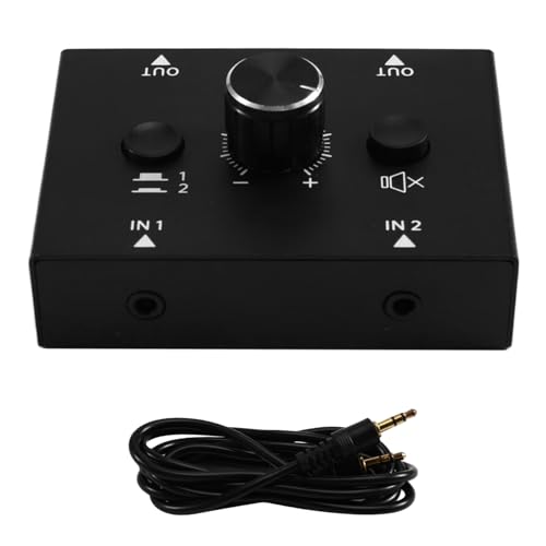 Interrupteur audio 2 entrées 1 sortie pour alterner la musique entre PC de bureau et téléphone