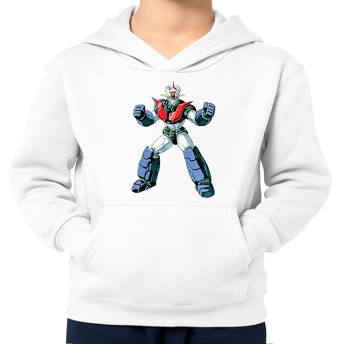 the Fan Tee Sudadera Infantil con Capucha de Niño Dibujos Animados Mazinger Z Manga Retro 80 Puños Fuera Mech Z 028 116 9 años