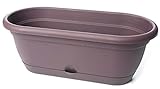 Bloem (LWB1856) Lucca Self Watering Window Box Planter w/Saucer 18