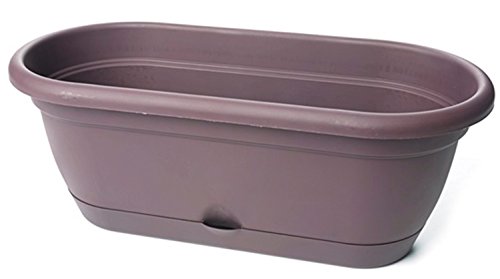 Bloem (LWB1856) Lucca Self Watering Window Box Planter w/Saucer 18