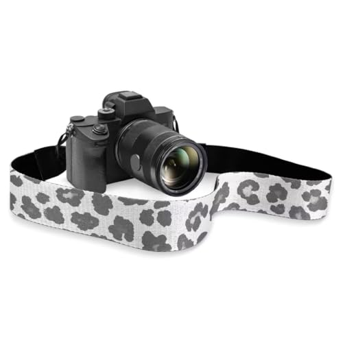 Coldinair Gray Leopard Print Camera Strap for All Camera,Adjustable Camera Shoulder Sling Strap Universal Neck & Shoulder Strap for Video Camcorder,Binoculars,Digital Cameras