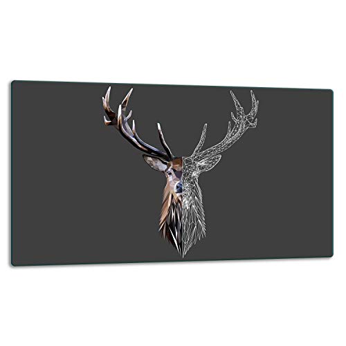 TMK ArtDeko Glasschneidebrett für die Küche 52x30cm – Robust, Hygienisch & Rutschfest – Schneidebrett Glas aus gehärtetem Material – Zusätzliche Arbeitsfläche – Vielseitige Nutzung