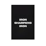 Motivational Wall Art Print Posters Iron Sharpens Iron Canvas Art Posters for Room Aesthetic And Wall Art Picture Living Room Decor 08x12inch(20x30cm)