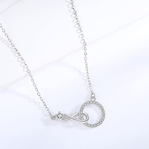 To Boyfriend's Mom Necklace, 925 Sterling Silver Infinity Necklace for Women, Mother's Day Gift for Boyfriend's Mother4