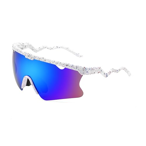 Image of FEISEDY Sunglasses for Men and Women, Polarized Large Retro Rimless Glasses TR90 Frame for Baseball, Cycling, Sports B4073