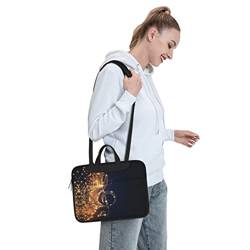 Sacoche ordinateur portable motif note de musique dorée cadeau - 7