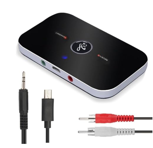 FORIDA Bluetooth 5.0 Audio Transmitter & Receiver, 2-in-1 Wireless AUX Adapter with 3.5mm RCA Jack, BT Music Dongle for TV, PC, Car, Headphones, Speakers & Home Stereo-picture-27