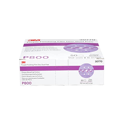 Image of 3M 30770 Hookit Purple 6 inch P800 Grit Dust-Free Finishing Film Disc