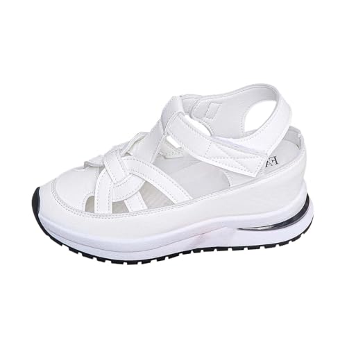 Chaussures d'été confortables à semelle robuste pour femme, sandales compensées grands pieds