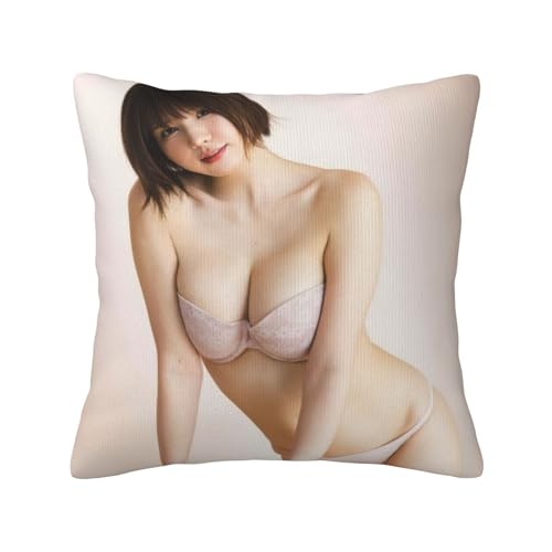 Enako えなこ 50 枕カバー抱き枕カバーファッション45 x 45 cm部屋装飾両面正方形の部屋プレゼントルーム装飾車隠しファスナー クッション 18x18in