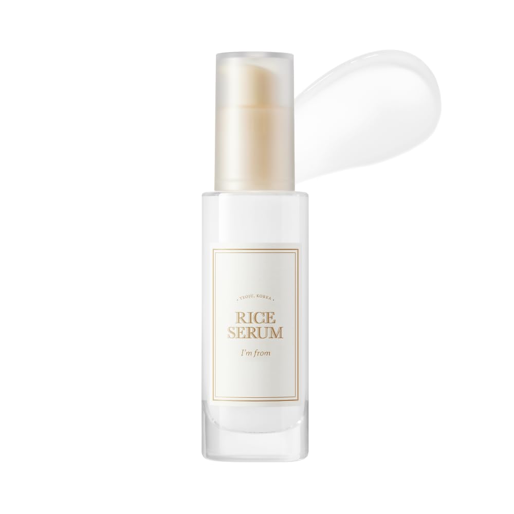I'm from Official Im From Rice Serum, 1.0 fl oz (30 ml), Rice, Ampoule, Beauty Serum, Hyaluronic Acid, Niacinamide, Adenosine, Transparent Skin, Moisturizing