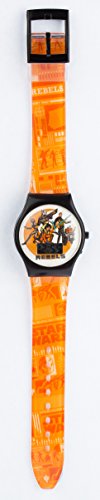 Star Wars Rebels Unisex Digital Watch with Multicolour Dial Digital Display and Orange Plastic Strap SWRB1