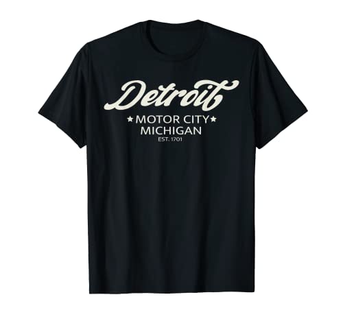 Clásico Vintage Motor City Muscle Car Detroit Michigan Camiseta