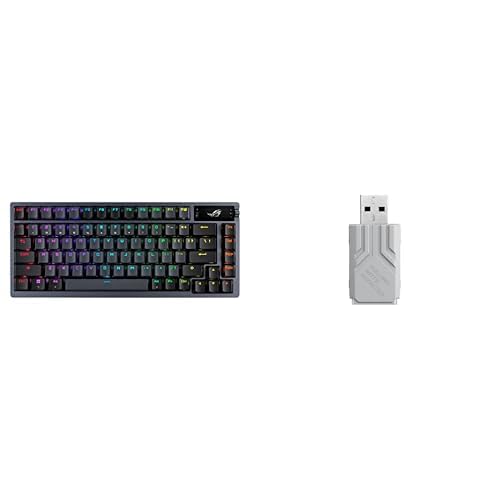 Image of ASUS ROG Azoth 75% Wireless Mechanical Gaming Keyboard with ROG NX Storm Switches & ROG Polling Rate Booster 8000Hz USB Adapter Bundle