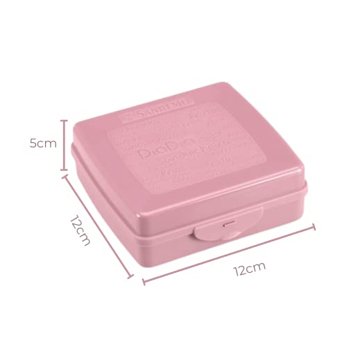 Sanduicheira Plástica, Cor Rosê, Linha Fit, Sanremo.