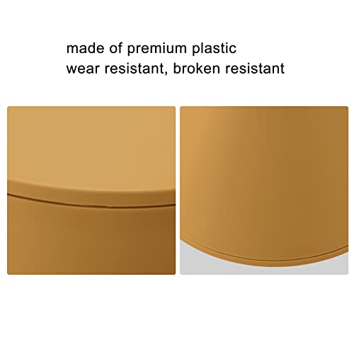 SOCOCO 砂時計型スツール、バスルームオフィス用プラスチックモダン家具、直径30cm、靴交換用の高さ42cm (ターメリック) [4]