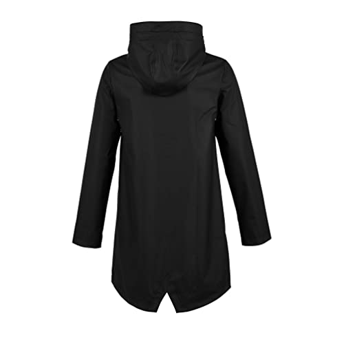 Chubasquero impermeable de mujer con diseño estilizado azul noche 4