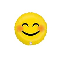 Emoji Smiley Face Balloon - 18 Inch Emoji Mylar Balloon - 1 Count