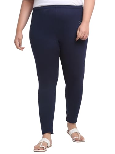 Image of Soft Cotton Ankle Lenght Solid Regular and Plus 35 Colours Leggings for Womens and Girls (Sizes :- M to 6XL)